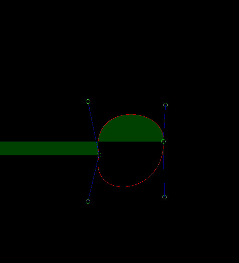 A screenshot of a failure to find the enclosed area of a shape.